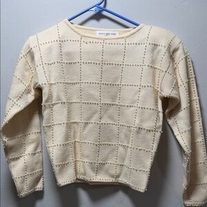 Jones New York Textured Cream Sweater